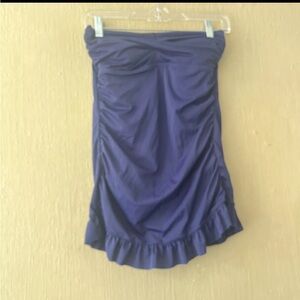 Jantzen Tummy Control One-Piece Swimsuit Swimdress Navy Blue Blue Size 6